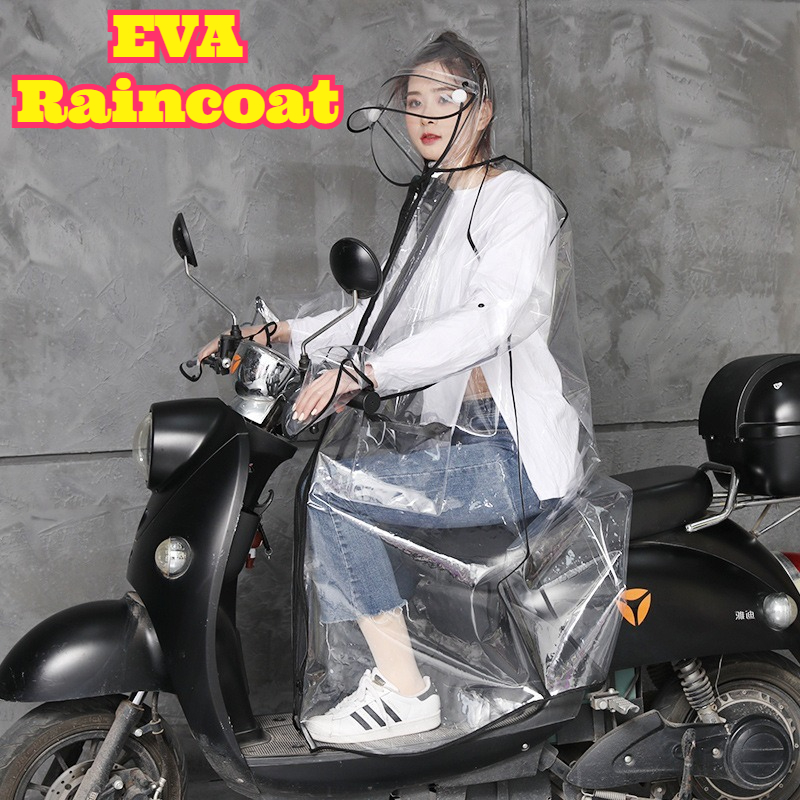 Cycling Commute In Rain - Capa de Chuva Transparente em EVA