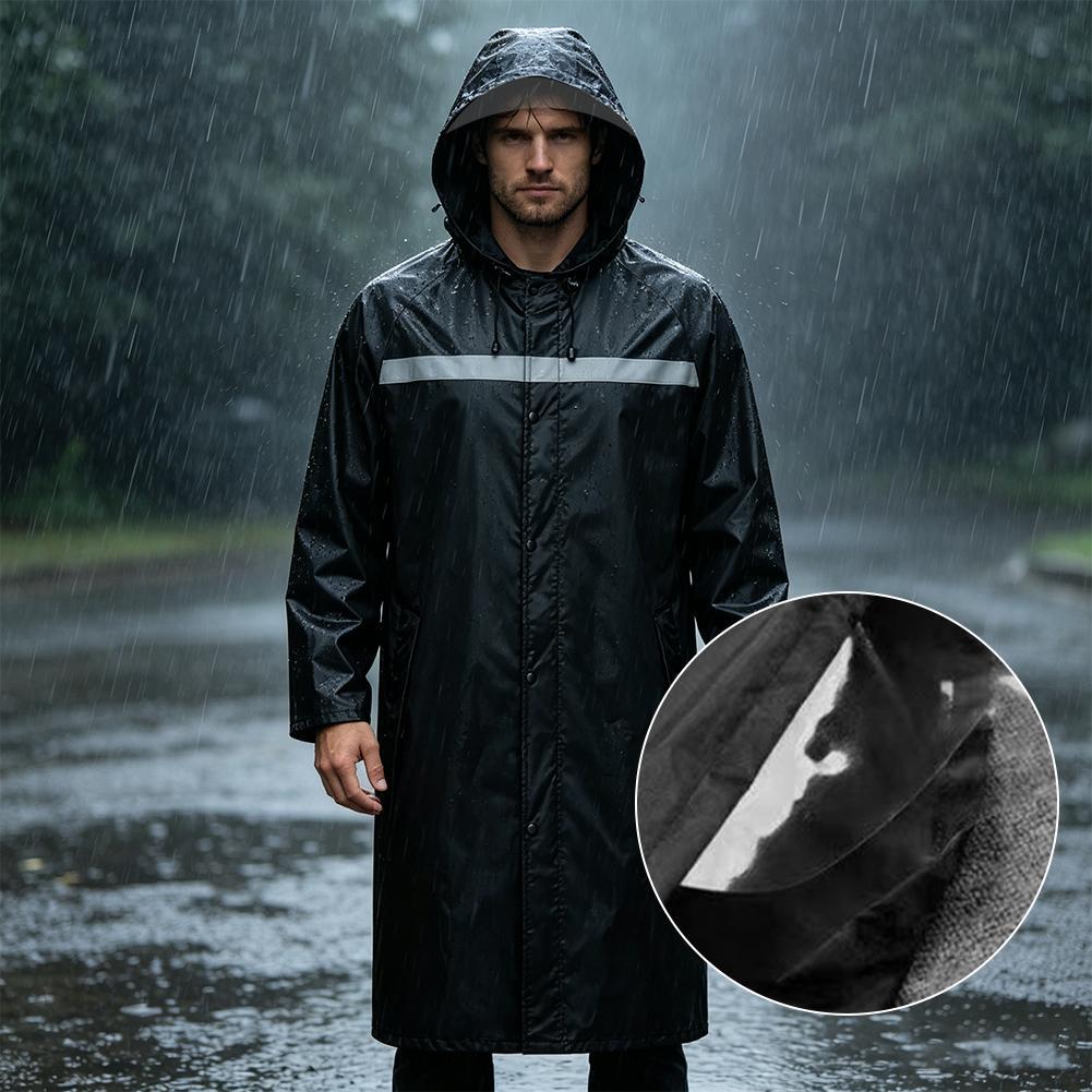 Cycling Commute In Rain - Poncho de Chuva Impermeável com Capuz,