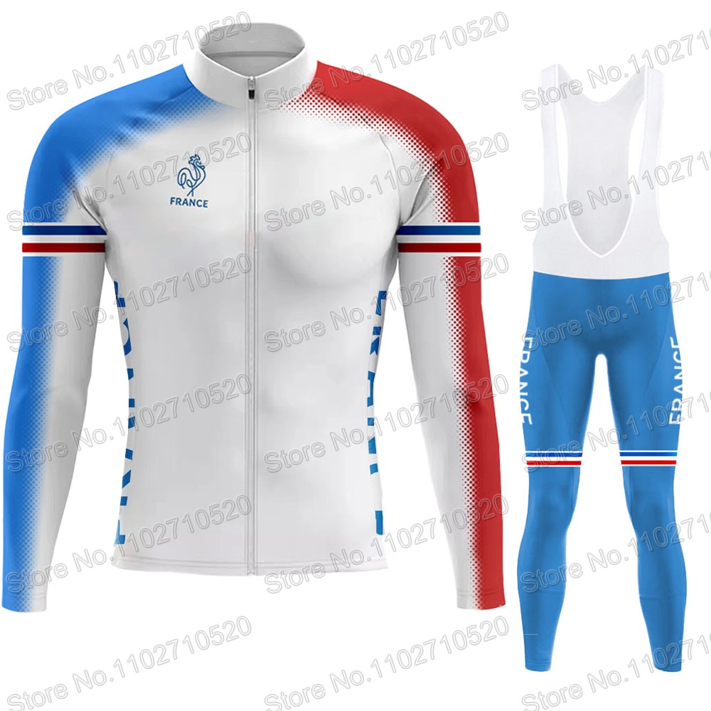 Cycling Commuter Clothing - França equipe nacional 2025 conjunto camisa