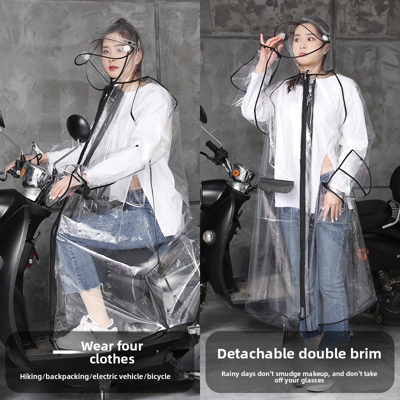 Capa de Chuva Transparente em  - Cycling Commute In Rain avaliação e preço