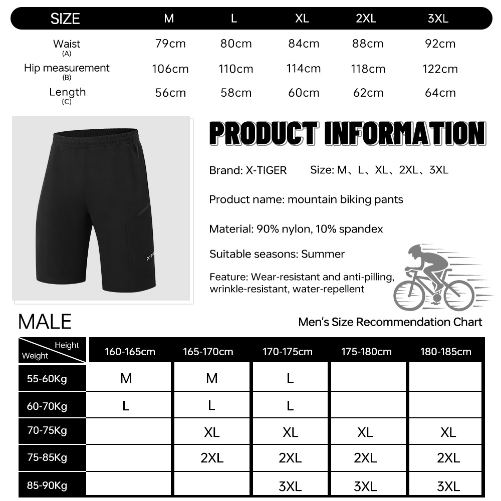 X-TIGER 2 em 1: Novas Bermudas - Cycling Shorts For Commute avaliação e preço